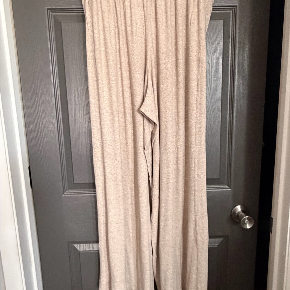Aerie Cream Wide Leg Pants